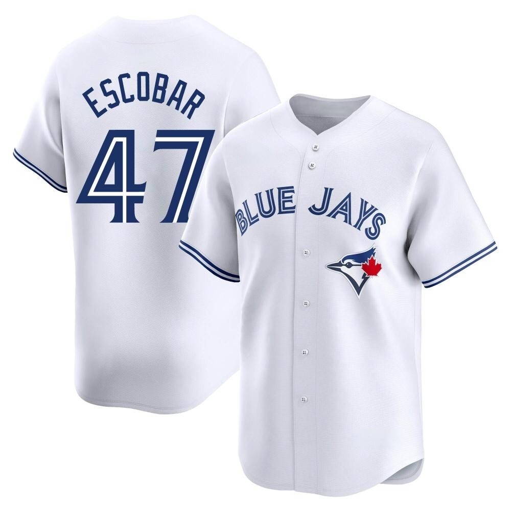 Limited Toronto Blue Jays Kelvim Escobar Home Jersey - White Limited Toronto Blue Jays Kelvim Escobar Home Jersey - White