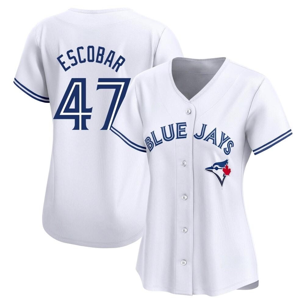 Women's Limited Toronto Blue Jays Kelvim Escobar Home Jersey - White Women's Limited Toronto Blue Jays Kelvim Escobar Home Jersey - White