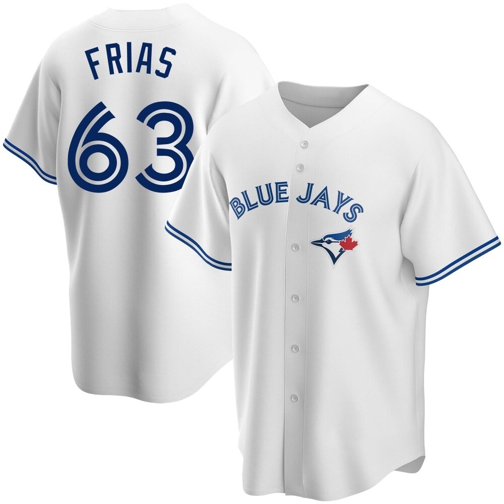 Replica Toronto Blue Jays Luis Frias Home Jersey - White Replica Toronto Blue Jays Luis Frias Home Jersey - White