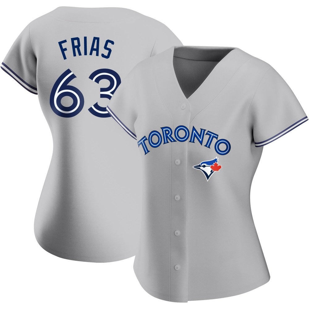 Women's Authentic Toronto Blue Jays Luis Frias Road Jersey - Gray Women's Authentic Toronto Blue Jays Luis Frias Road Jersey - Gray
