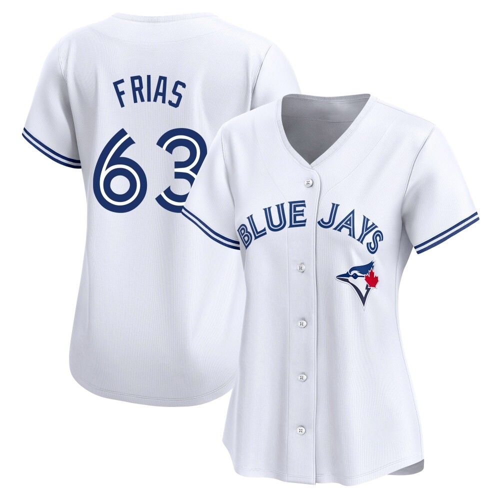 Women's Limited Toronto Blue Jays Luis Frias Home Jersey - White Women's Limited Toronto Blue Jays Luis Frias Home Jersey - White