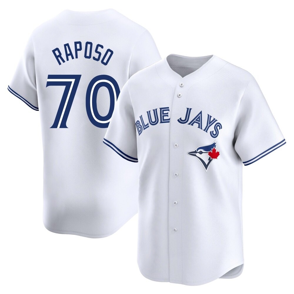 Limited Toronto Blue Jays Nicholas Raposo Home Jersey - White Limited Toronto Blue Jays Nicholas Raposo Home Jersey - White