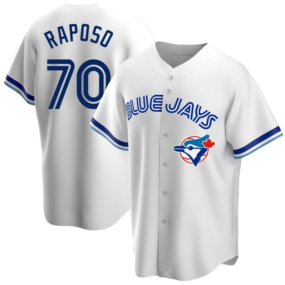 Replica Toronto Blue Jays Nicholas Raposo Home Cooperstown Collection Jersey - White Replica Toronto Blue Jays Nicholas Raposo Home Cooperstown Collection Jersey - White