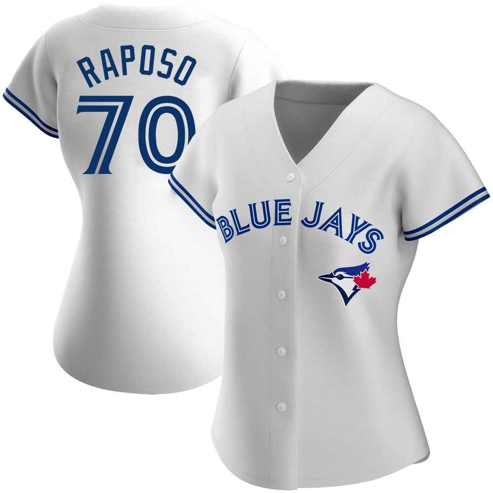 Women's Authentic Toronto Blue Jays Nicholas Raposo Home Jersey - White Women's Authentic Toronto Blue Jays Nicholas Raposo Home Jersey - White