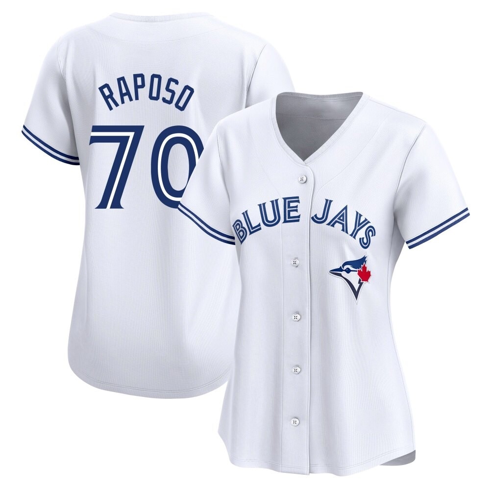 Women's Limited Toronto Blue Jays Nicholas Raposo Home Jersey - White Women's Limited Toronto Blue Jays Nicholas Raposo Home Jersey - White