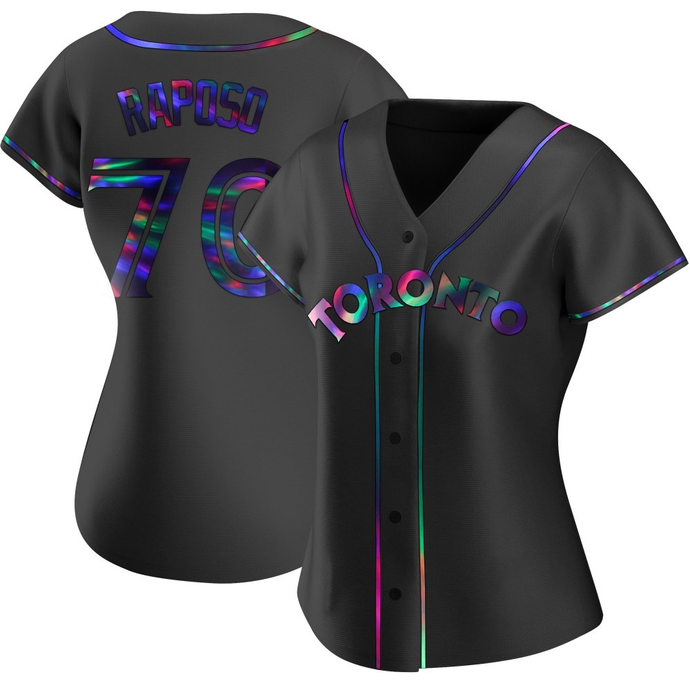 Women's Replica Toronto Blue Jays Nicholas Raposo Alternate Jersey - Black Holographic Women's Replica Toronto Blue Jays Nicholas Raposo Alternate Jersey - Black Holographic