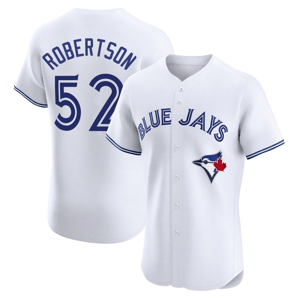 Elite Toronto Blue Jays Nick Robertson Home Jersey - White Elite Toronto Blue Jays Nick Robertson Home Jersey - White