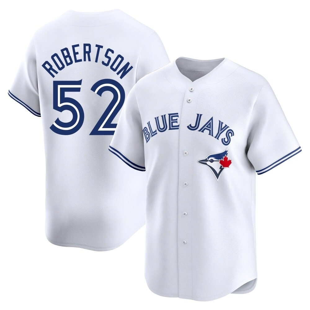 Limited Toronto Blue Jays Nick Robertson Home Jersey - White Limited Toronto Blue Jays Nick Robertson Home Jersey - White