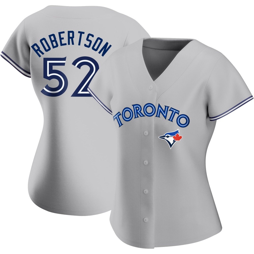 Women's Replica Toronto Blue Jays Nick Robertson Road Jersey - Gray Women's Replica Toronto Blue Jays Nick Robertson Road Jersey - Gray