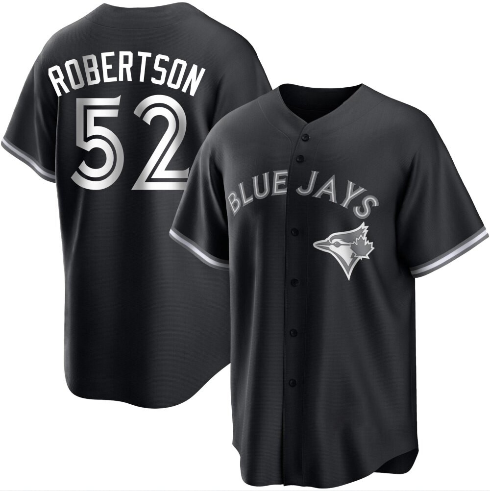 Youth Replica Toronto Blue Jays Nick Robertson Black/ Jersey - White Youth Replica Toronto Blue Jays Nick Robertson Black/ Jersey - White