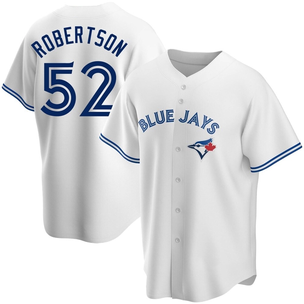 Youth Replica Toronto Blue Jays Nick Robertson Home Jersey - White Youth Replica Toronto Blue Jays Nick Robertson Home Jersey - White
