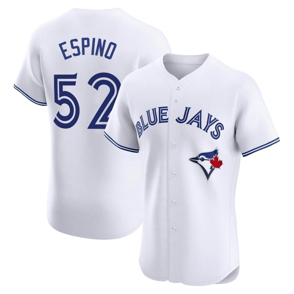 Elite Toronto Blue Jays Paolo Espino Home Jersey - White Elite Toronto Blue Jays Paolo Espino Home Jersey - White