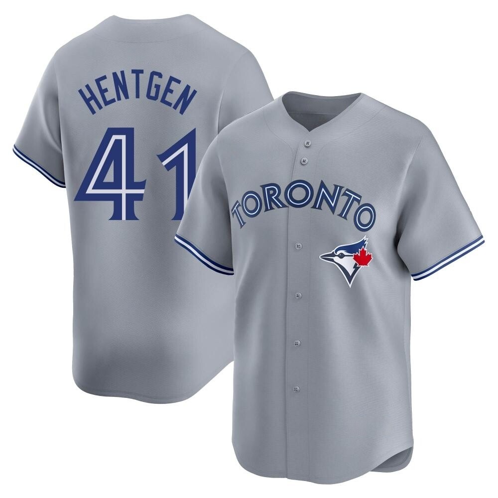 Limited Toronto Blue Jays Pat Hentgen Away Jersey - Gray Limited Toronto Blue Jays Pat Hentgen Away Jersey - Gray