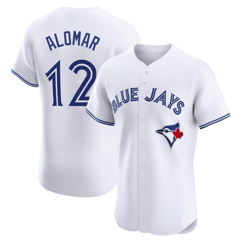 Elite Toronto Blue Jays Roberto Alomar Home Jersey - White Elite Toronto Blue Jays Roberto Alomar Home Jersey - White