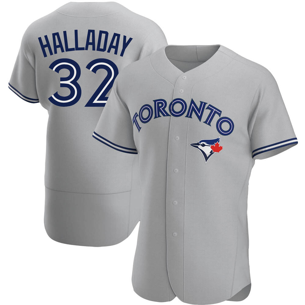 Authentic Toronto Blue Jays Roy Halladay Road Jersey - Gray Authentic Toronto Blue Jays Roy Halladay Road Jersey - Gray