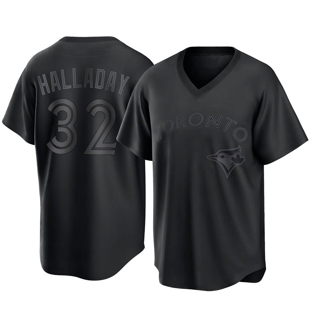 Replica Toronto Blue Jays Roy Halladay Pitch Fashion Jersey - Black