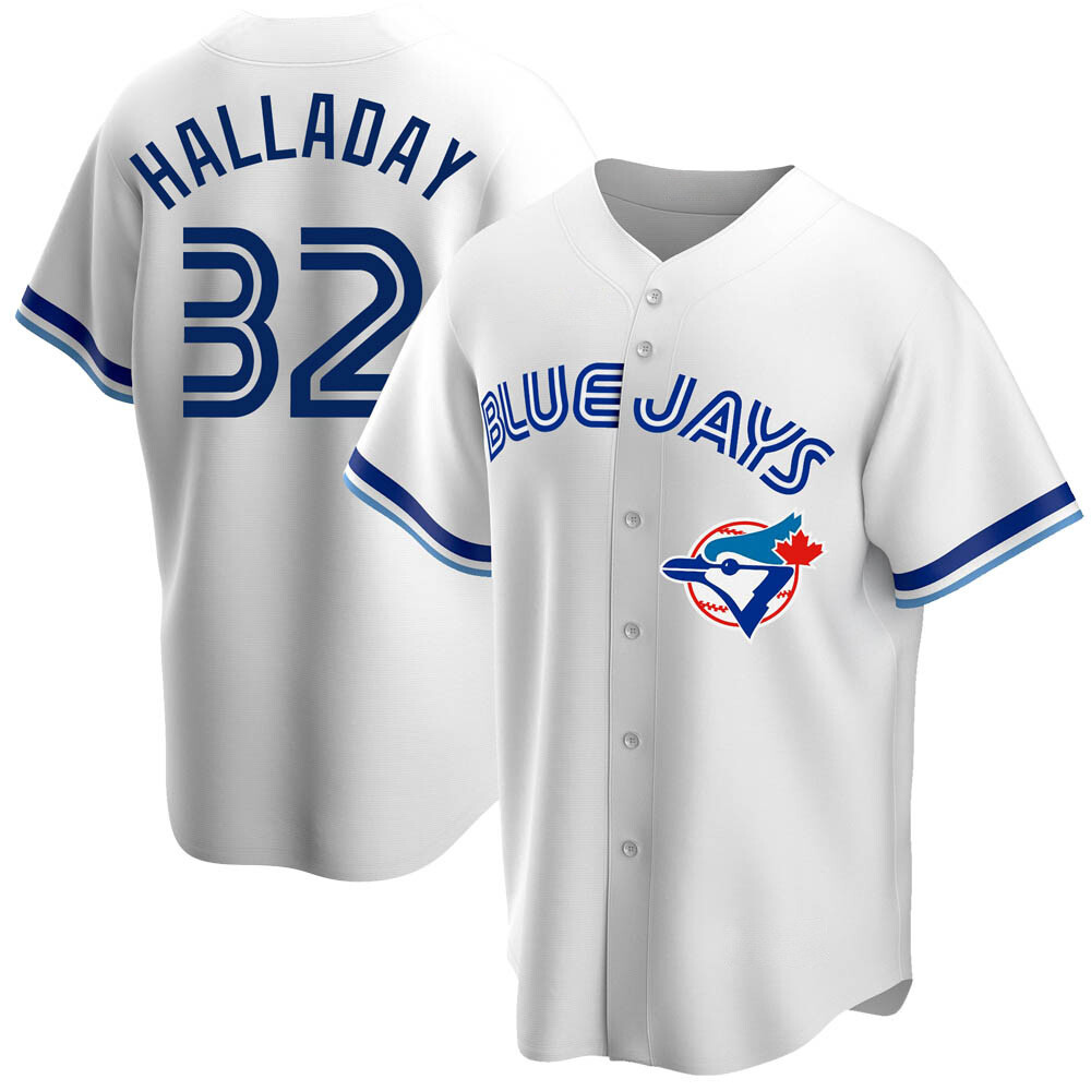 Youth Replica Toronto Blue Jays Roy Halladay Home Cooperstown Collection Jersey - White Youth Replica Toronto Blue Jays Roy Halladay Home Cooperstown Collection Jersey - White