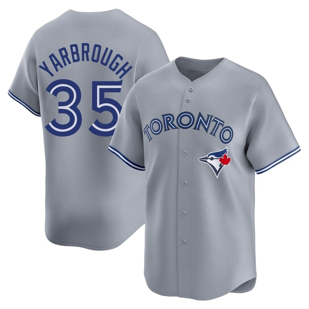 Limited Toronto Blue Jays Ryan Yarbrough Away Jersey - Gray Limited Toronto Blue Jays Ryan Yarbrough Away Jersey - Gray