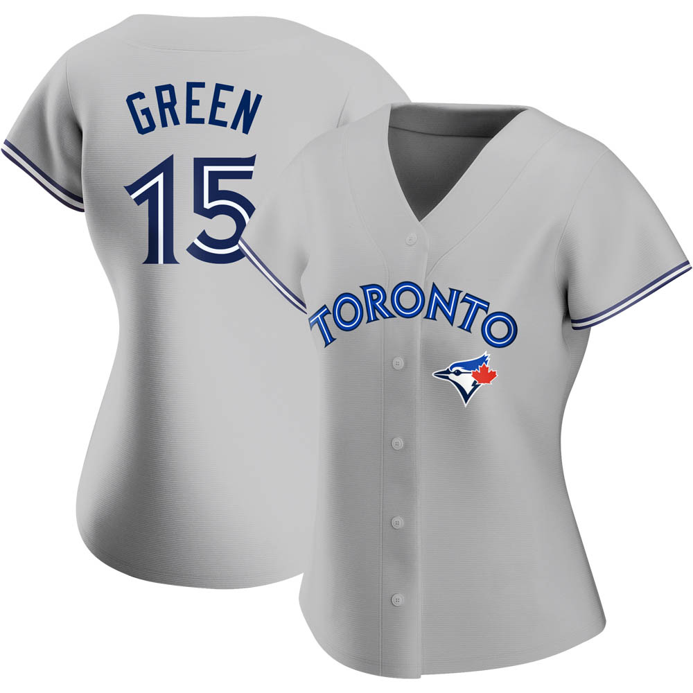 Women's Replica Toronto Blue Jays Shawn Green Gray Road Jersey - Green Women's Replica Toronto Blue Jays Shawn Green Gray Road Jersey - Green