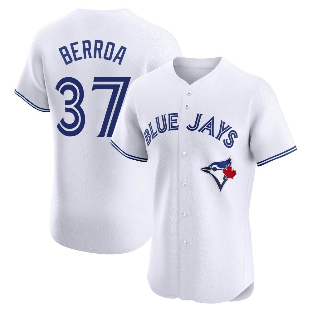Elite Toronto Blue Jays Steward Berroa Home Jersey - White Elite Toronto Blue Jays Steward Berroa Home Jersey - White