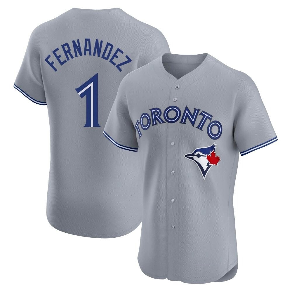 Elite Toronto Blue Jays Tony Fernandez Road Jersey - Gray Elite Toronto Blue Jays Tony Fernandez Road Jersey - Gray