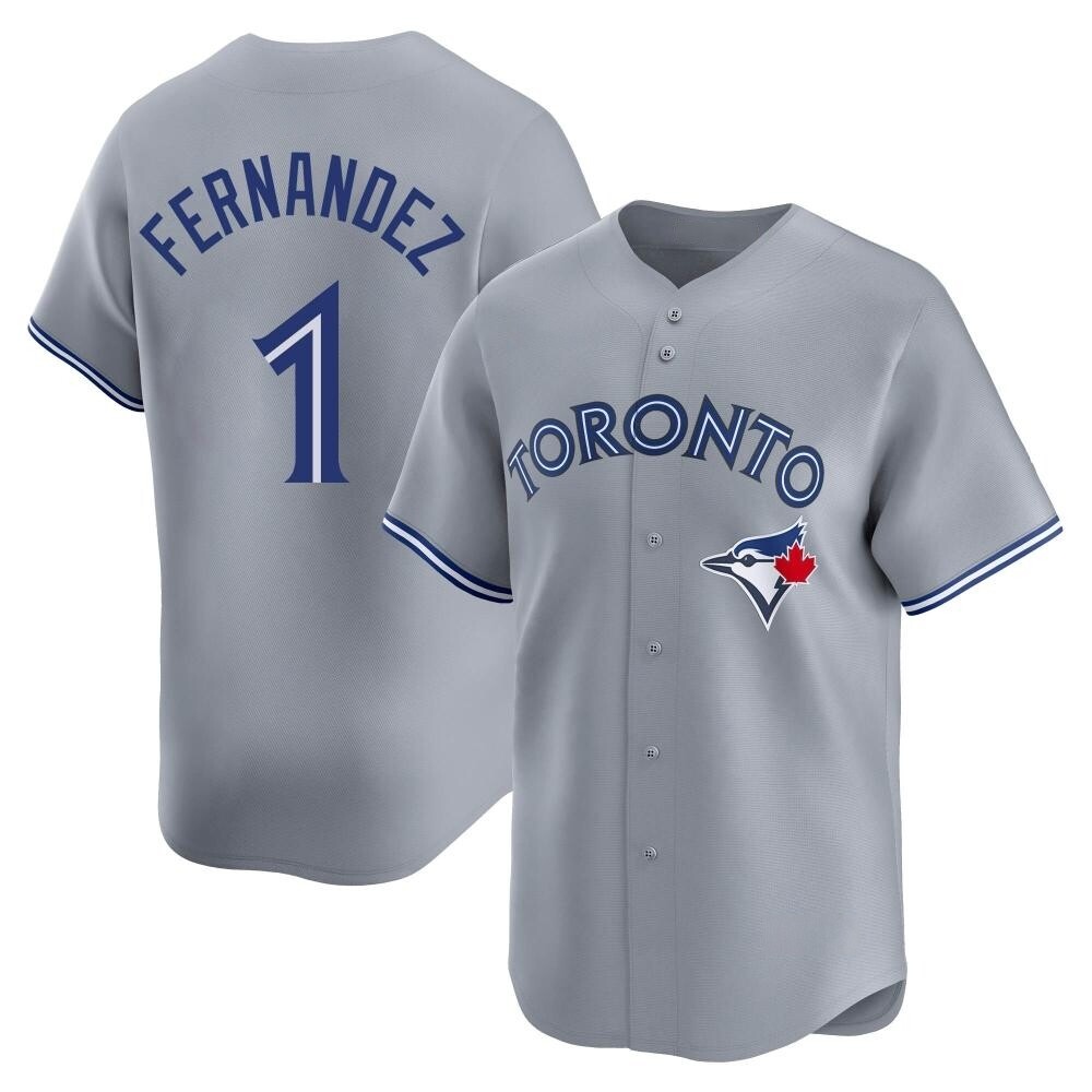 Limited Toronto Blue Jays Tony Fernandez Away Jersey - Gray Limited Toronto Blue Jays Tony Fernandez Away Jersey - Gray