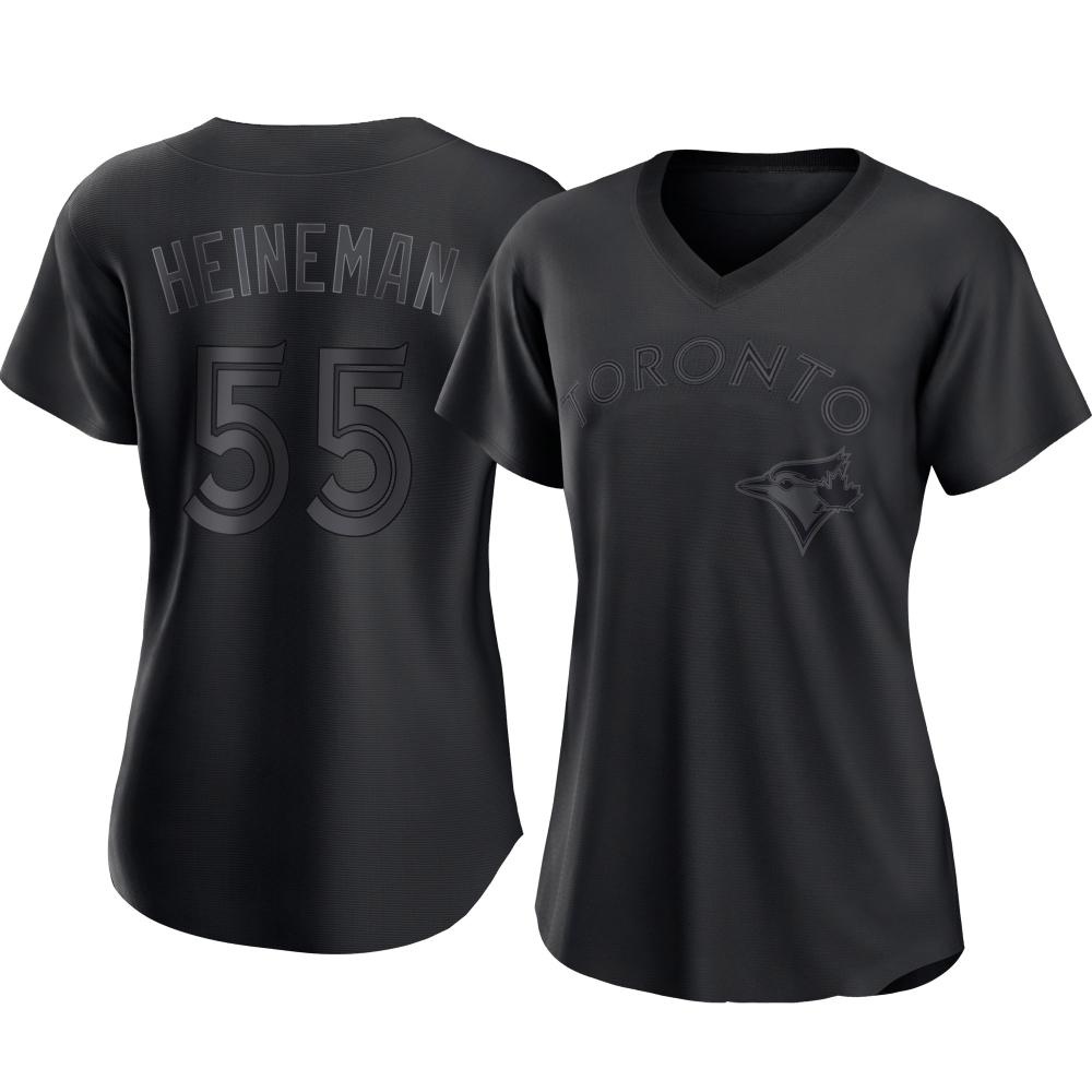Women's Authentic Toronto Blue Jays Tyler Heineman Pitch Fashion Jersey - Black Women's Authentic Toronto Blue Jays Tyler Heineman Pitch Fashion Jersey - Black