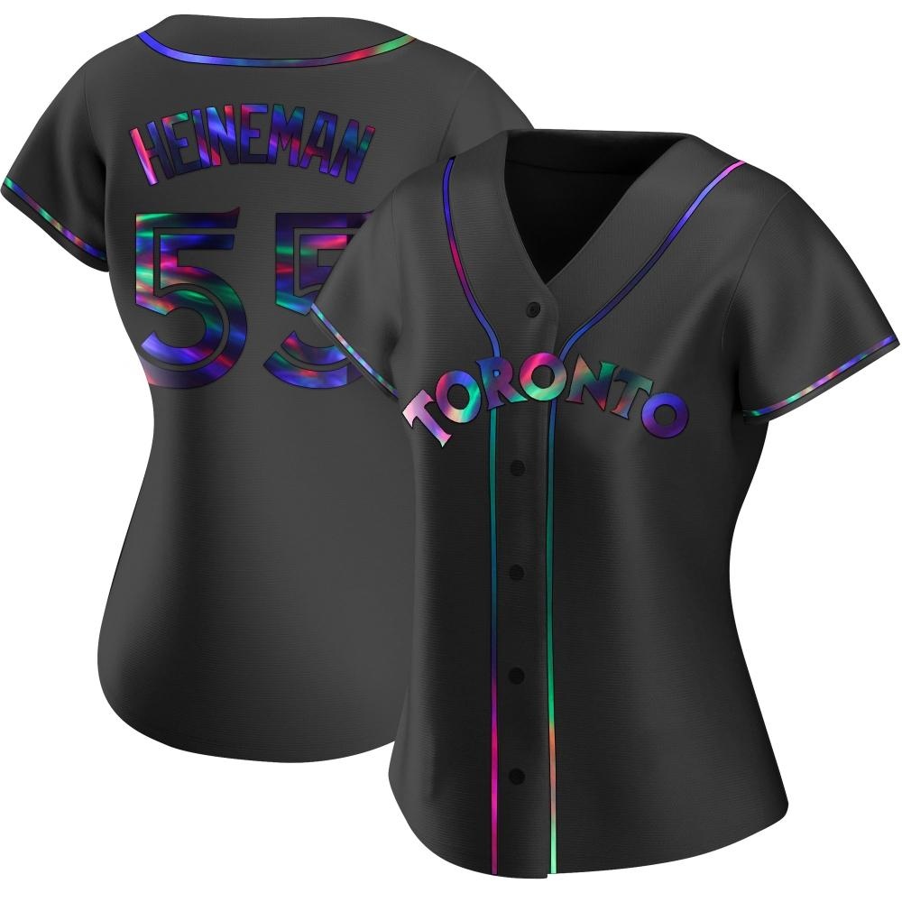 Women's Replica Toronto Blue Jays Tyler Heineman Alternate Jersey - Black Holographic Women's Replica Toronto Blue Jays Tyler Heineman Alternate Jersey - Black Holographic