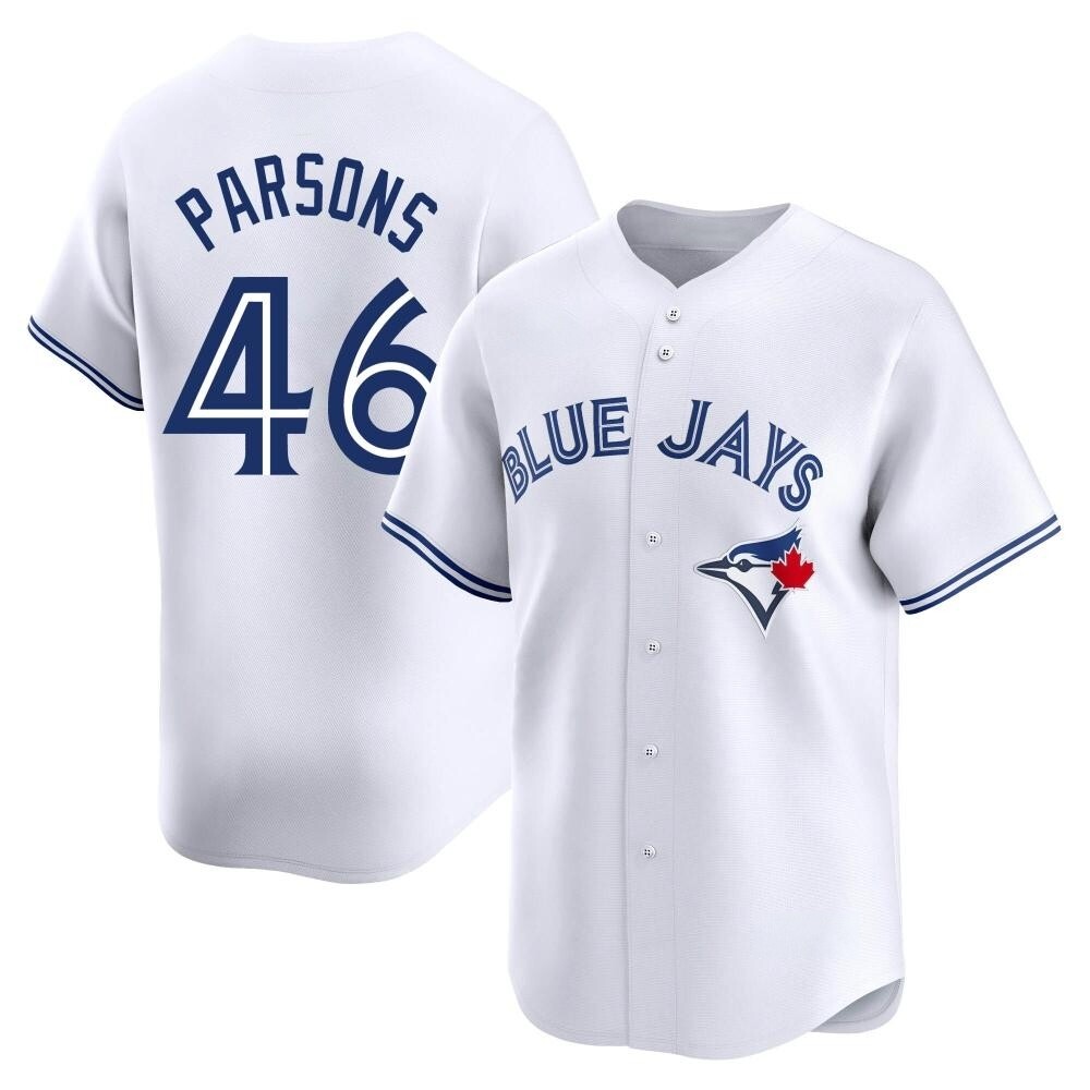 Limited Toronto Blue Jays Wes Parsons Home Jersey - White Limited Toronto Blue Jays Wes Parsons Home Jersey - White