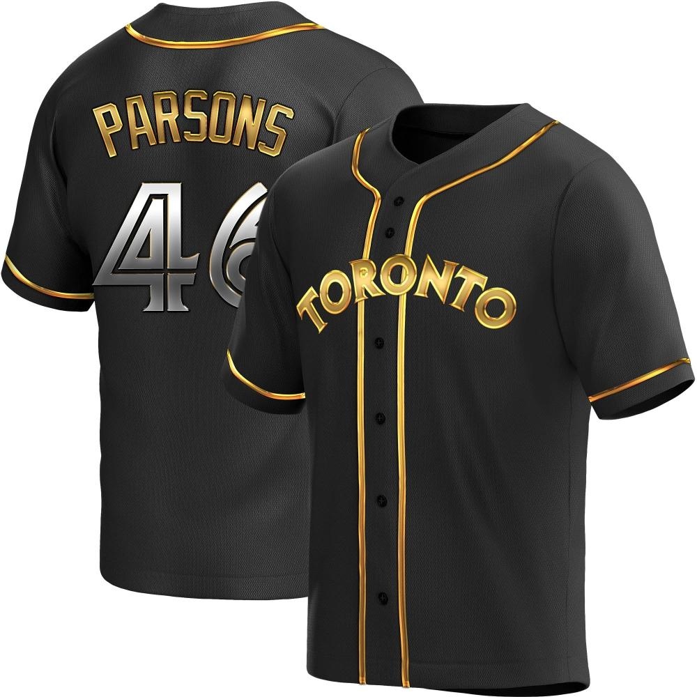 Replica Toronto Blue Jays Wes Parsons Alternate Jersey - Black Golden Replica Toronto Blue Jays Wes Parsons Alternate Jersey - Black Golden